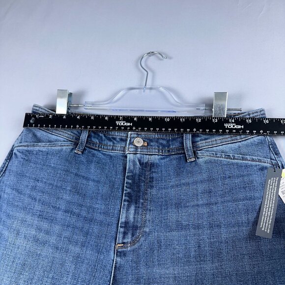 NWT Talbots Wide Leg Crop Jeans Womens Size 14WP High Waist Medium Wash Blue - Picture 8 of 13